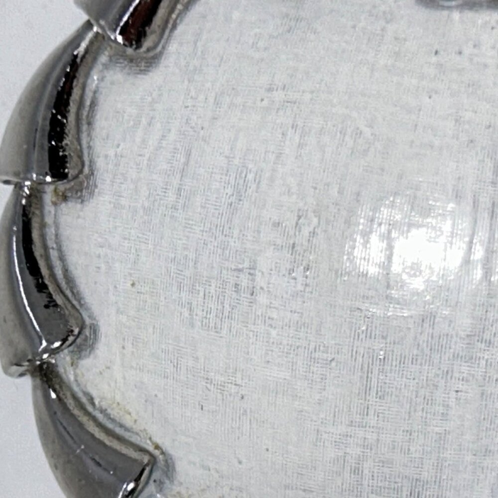 Vintage Puccini Silver-Tone Round Brooch With Textured White Center Statement - Picture 6 of 15